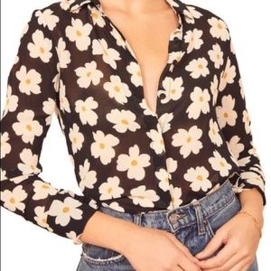 NWT Reformation Daisy Button-down Blouse